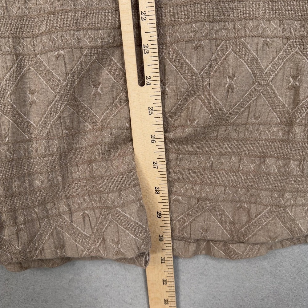 Soft Surroundings Cardigan Sweater Womens 1X Plus Beige Jewel Button Geometric - Picture 12 of 13